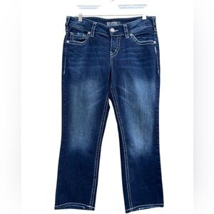 Silver Jeans Suki mid capri Dark Blue Women's Jeans Size W31 X L22.5